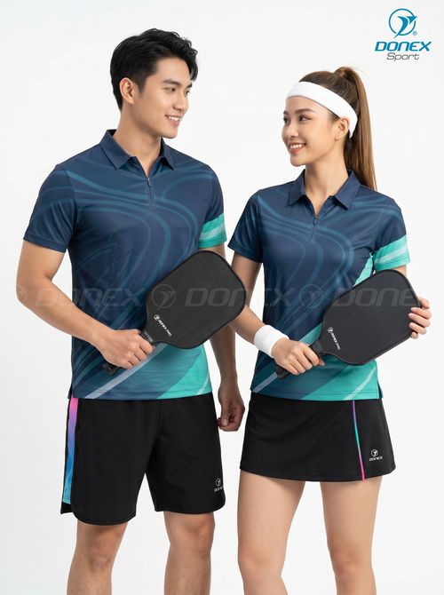 Áo thể thao nam MC-9166-12-01 Navy phối trắng